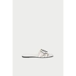 NEW SIMKHAI women's monogram flat slide in ivory